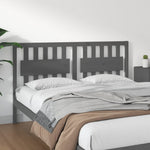 Bed Headboard Grey 155.5x4x100 cm Solid Wood Pine - Bargainia.com - 