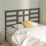 Bed Headboard Grey 156x4x104 cm Solid Wood Pine - Bargainia.com - 