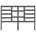 Bed Headboard Grey 156x4x104 cm Solid Wood Pine - Bargainia.com - 