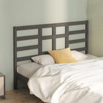 Bed Headboard Grey 156x4x104 cm Solid Wood Pine - Bargainia.com - 