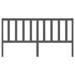 Bed Headboard Grey 186x4x100 cm Solid Wood Pine - Bargainia.com - 