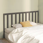 Bed Headboard Grey 186x4x100 cm Solid Wood Pine - Bargainia.com - 