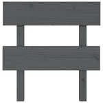 Bed Headboard Grey 93.5x3x81 cm Solid Wood Pine - Bargainia.com - 