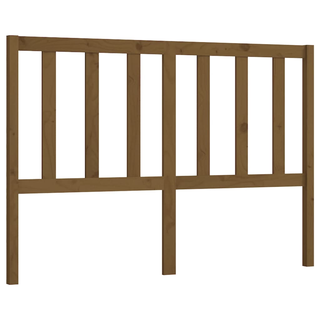 Bed Headboard Honey Brown 156x4x100 cm Solid Wood Pine - Bargainia.com - 