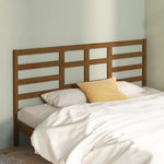 Bed Headboard Honey Brown 206x4x104 cm Solid Wood Pine - Bargainia.com - 
