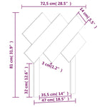 Bed Headboard Honey Brown 72.5x3x81 cm Solid Wood Pine - Bargainia.com - 