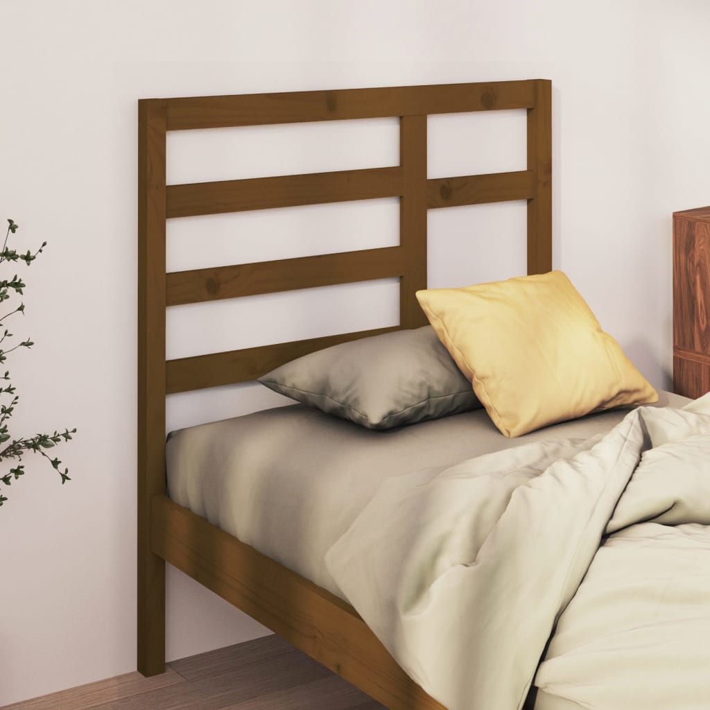 Bed Headboard Honey Brown 81x4x104 cm Solid Wood Pine - Bargainia.com - 