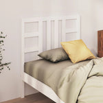 Bed Headboard White 106x4x100 cm Solid Wood Pine - Bargainia.com - 
