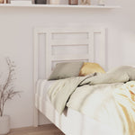 Bed Headboard White 81x4x100 cm Solid Wood Pine - Bargainia.com - 