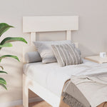 Bed Headboard White 93.5x3x81 cm Solid Wood Pine - Bargainia.com - 