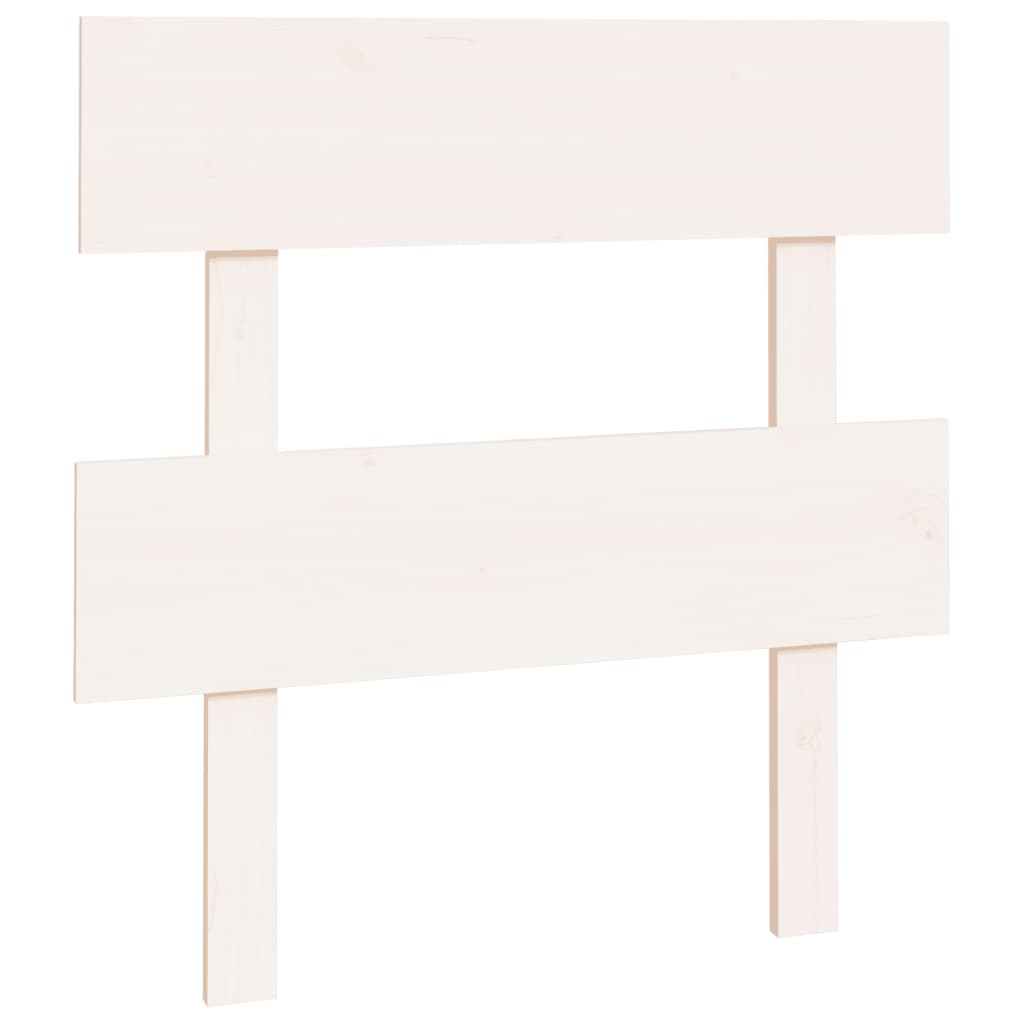 Bed Headboard White 93.5x3x81 cm Solid Wood Pine - Bargainia.com - 