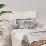 Bed Headboard White 93.5x3x81 cm Solid Wood Pine - Bargainia.com - 