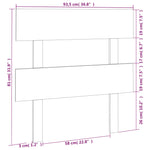 Bed Headboard White 93.5x3x81 cm Solid Wood Pine - Bargainia.com - 