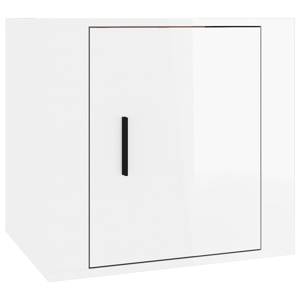 Bedside Cabinet High Gloss White 50x39x47 cm - Bargainia.com - 