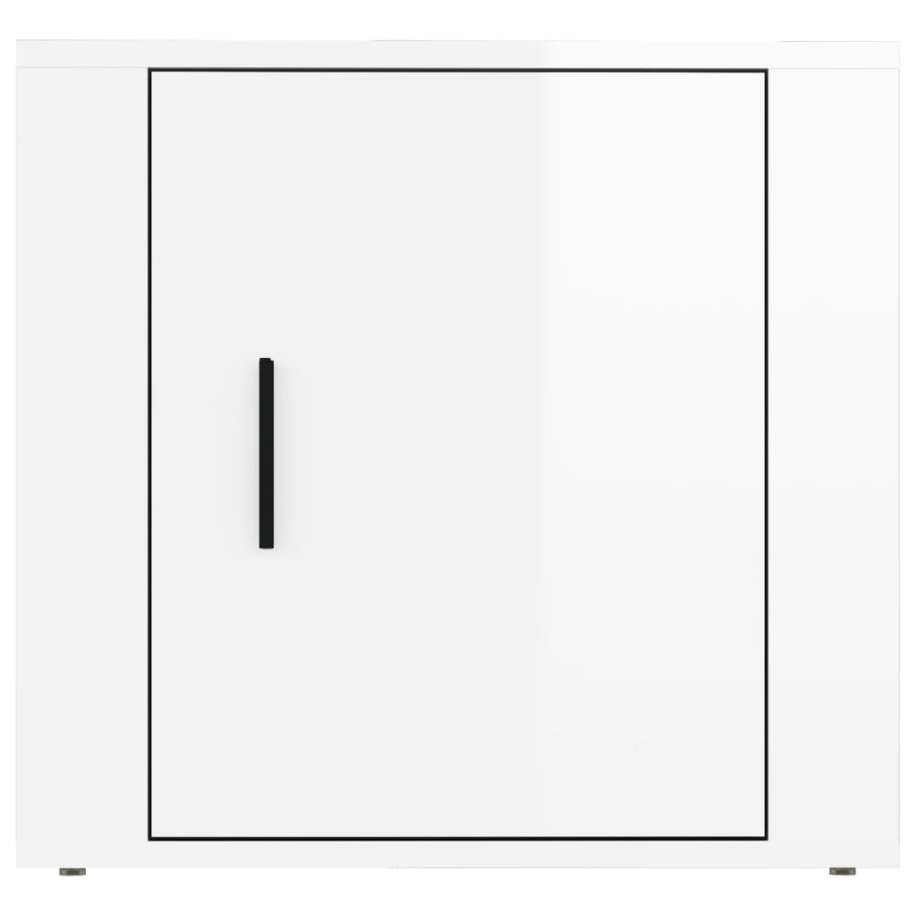 Bedside Cabinet High Gloss White 50x39x47 cm - Bargainia.com - 
