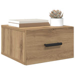 Bedside Cabinet Wall - mounted 2 pcs Artisan oak 35 x 35 x 20 cm - Bargainia.com - 