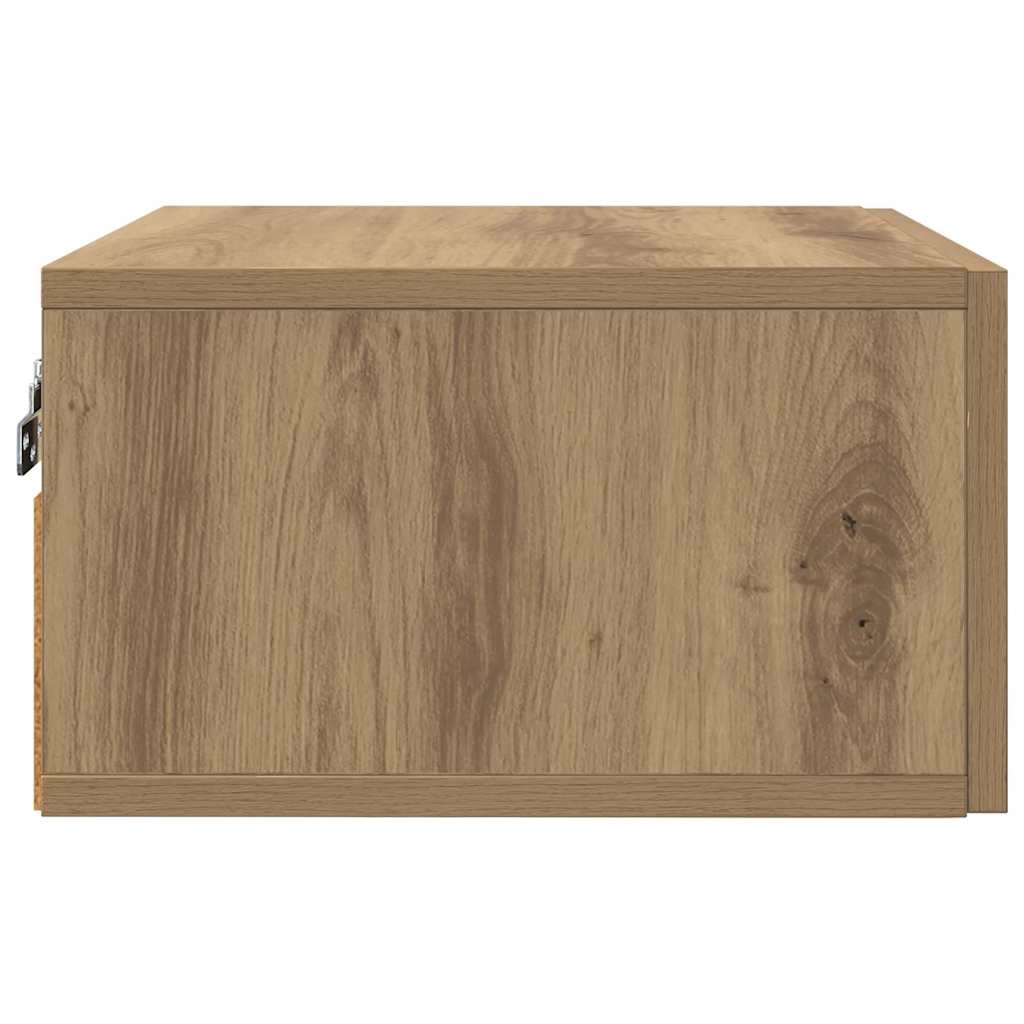 Bedside Cabinet Wall - mounted 2 pcs Artisan oak 35 x 35 x 20 cm - Bargainia.com - 