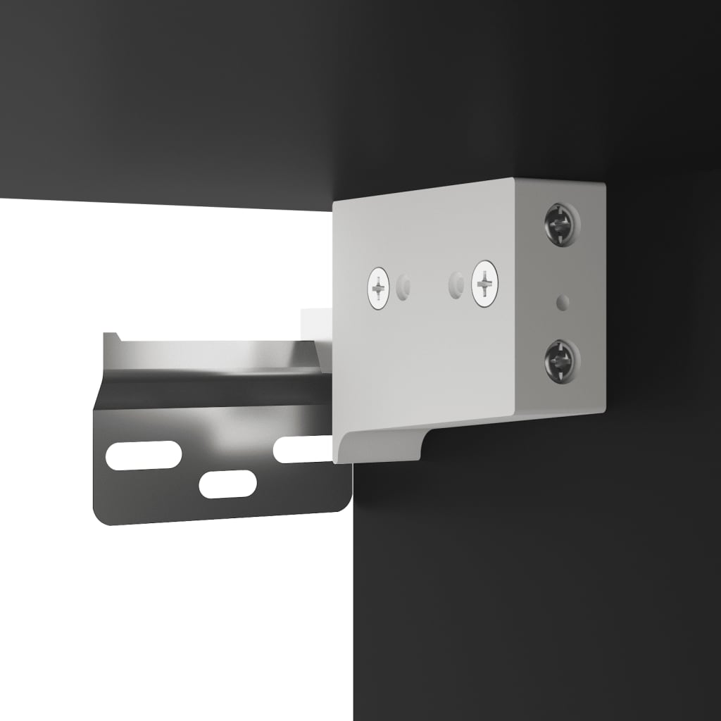 Bedside Cabinet with LED Lights Wall - mounted Black - Bargainia.com - 8721012256996 - 837115