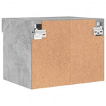 Bedside Cabinet with LED Lights Wall - mounted Concrete Grey - Bargainia.com - 