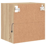 Bedside Cabinet with LED Lights Wall - mounted Sonoma Oak - Bargainia.com - 