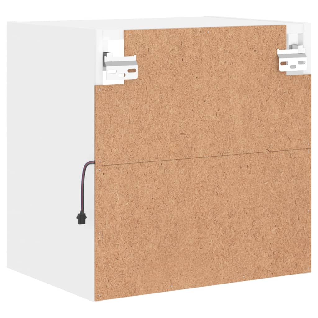 Bedside Cabinet with LED Lights Wall - mounted White - Bargainia.com - 8721012256484 - 837064