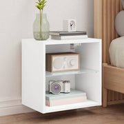Bedside Cabinet with LED Lights Wall - mounted White - Bargainia.com - 8721012256484 - 837064