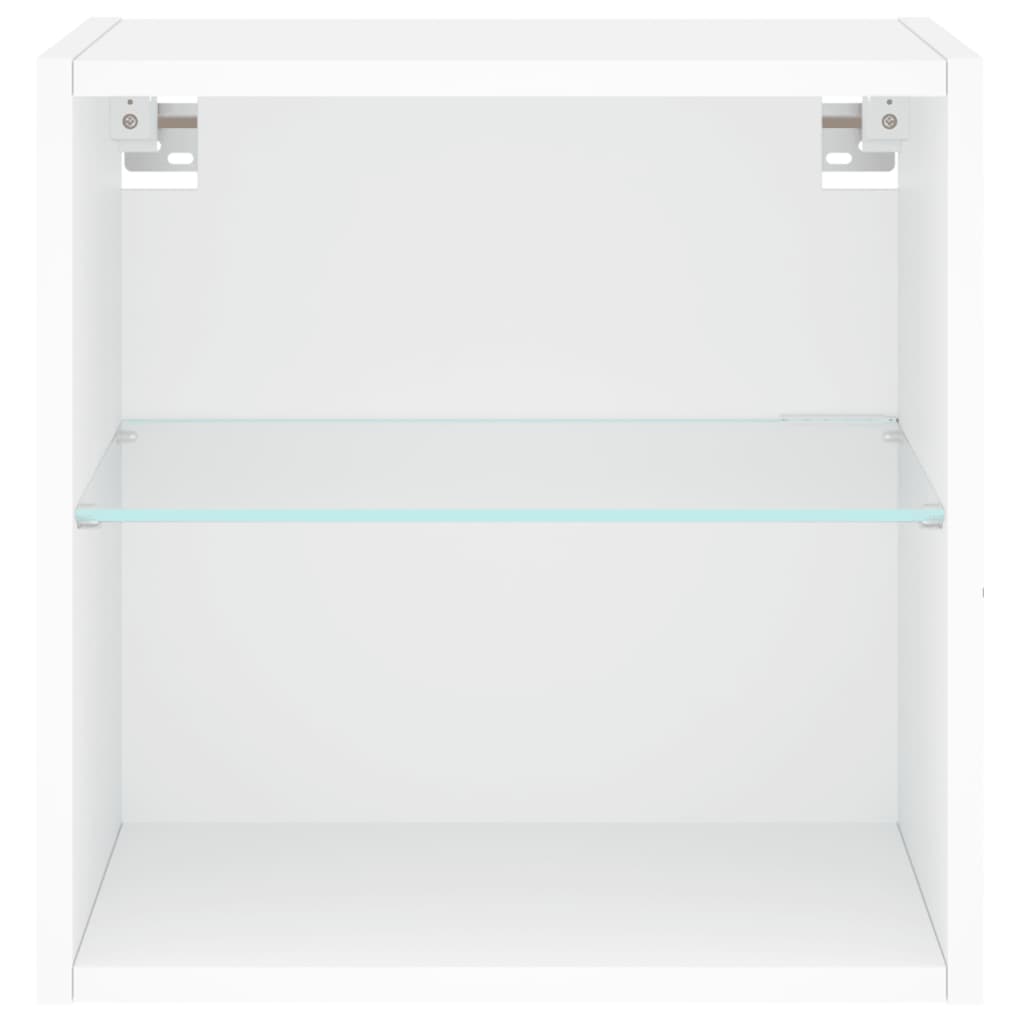 Bedside Cabinet with LED Lights Wall - mounted White - Bargainia.com - 8721012256484 - 837064