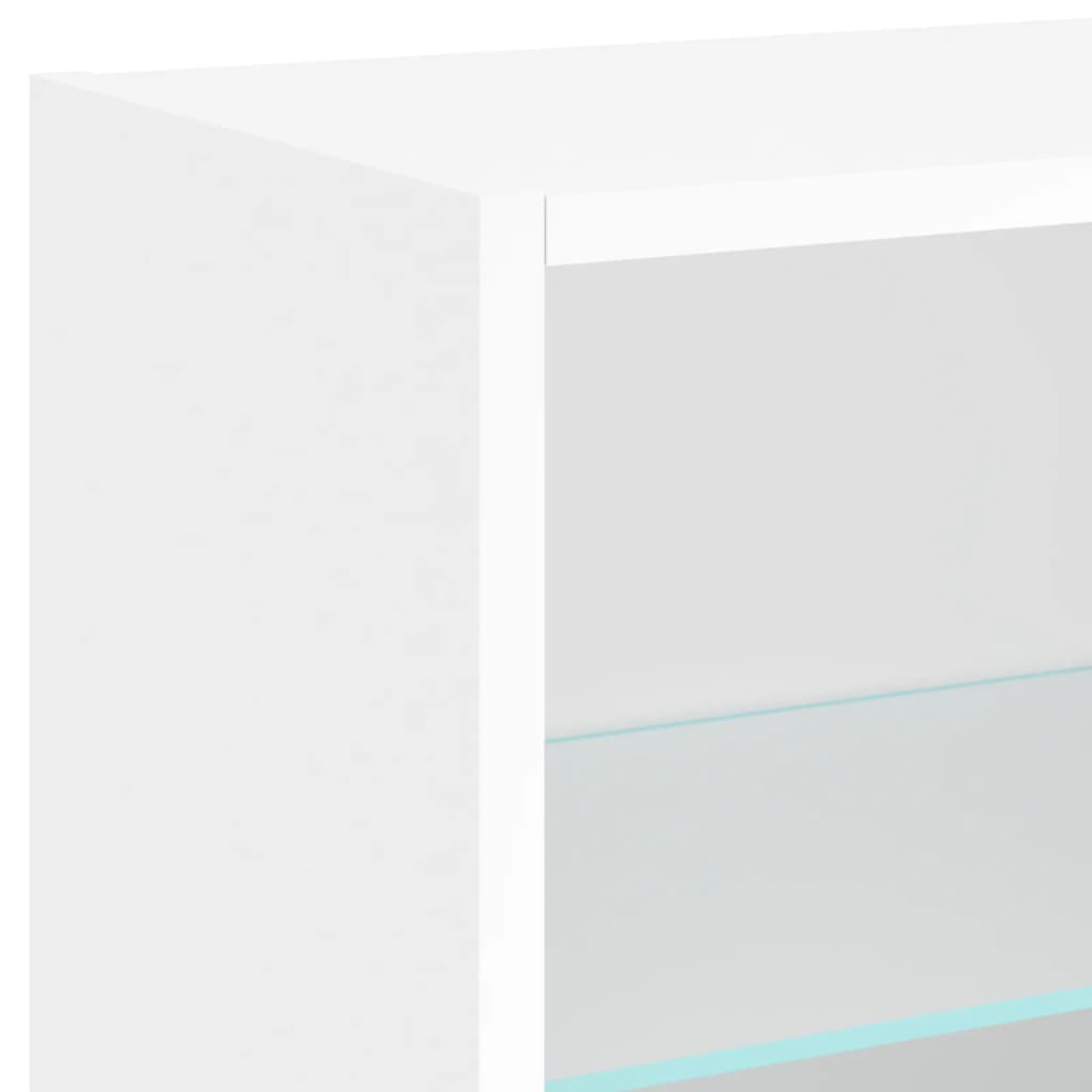 Bedside Cabinet with LED Lights Wall - mounted White - Bargainia.com - 8721012256484 - 837064