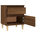 Bedside Cabinets 2 pcs Brown Oak 40x35x50 cm - Bargainia.com - 