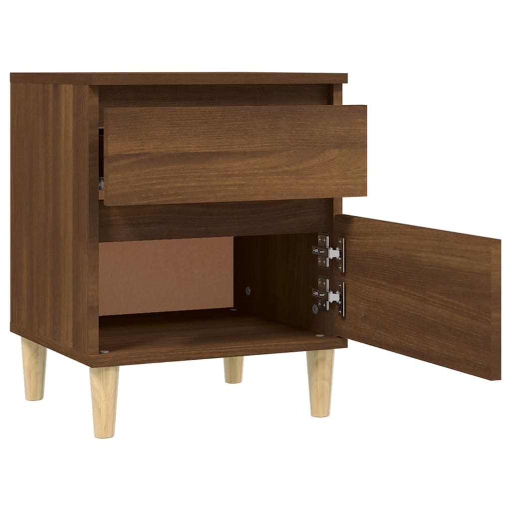Bedside Cabinets 2 pcs Brown Oak 40x35x50 cm - Bargainia.com - 