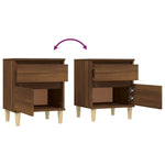 Bedside Cabinets 2 pcs Brown Oak 40x35x50 cm - Bargainia.com - 
