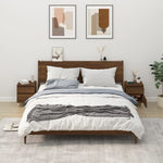 Bedside Cabinets 2 pcs Brown Oak 40x35x50 cm - Bargainia.com - 