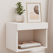 Bedside Cabinets with LED Lights Wall - mounted 2 pcs White - Bargainia.com - 8721012256989 - 837114