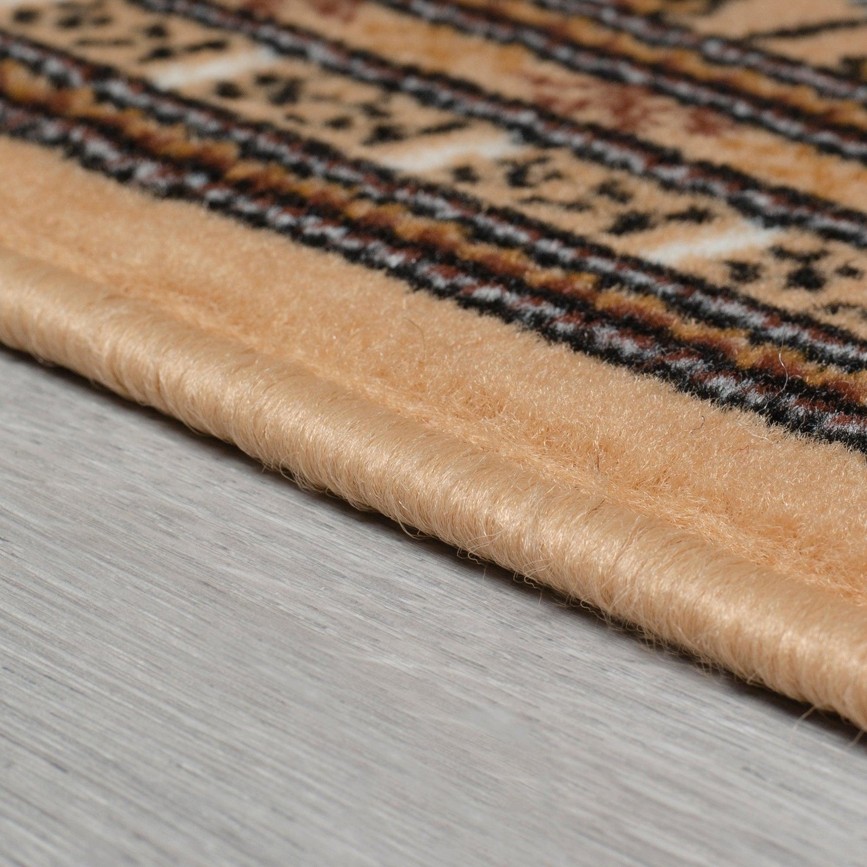 Beige Bokhara Hard Wearing Runner Mat - Texas - Bargainia.com - 