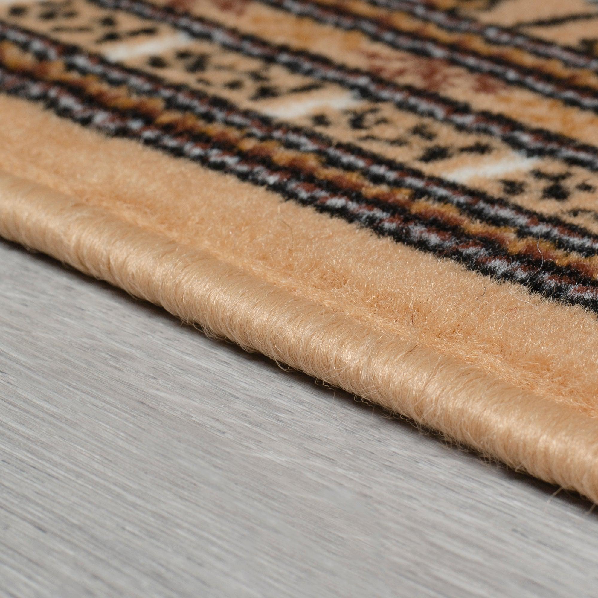 Beige Bokhara Hard Wearing Runner Mat - Texas Stair Runner Rug Masters