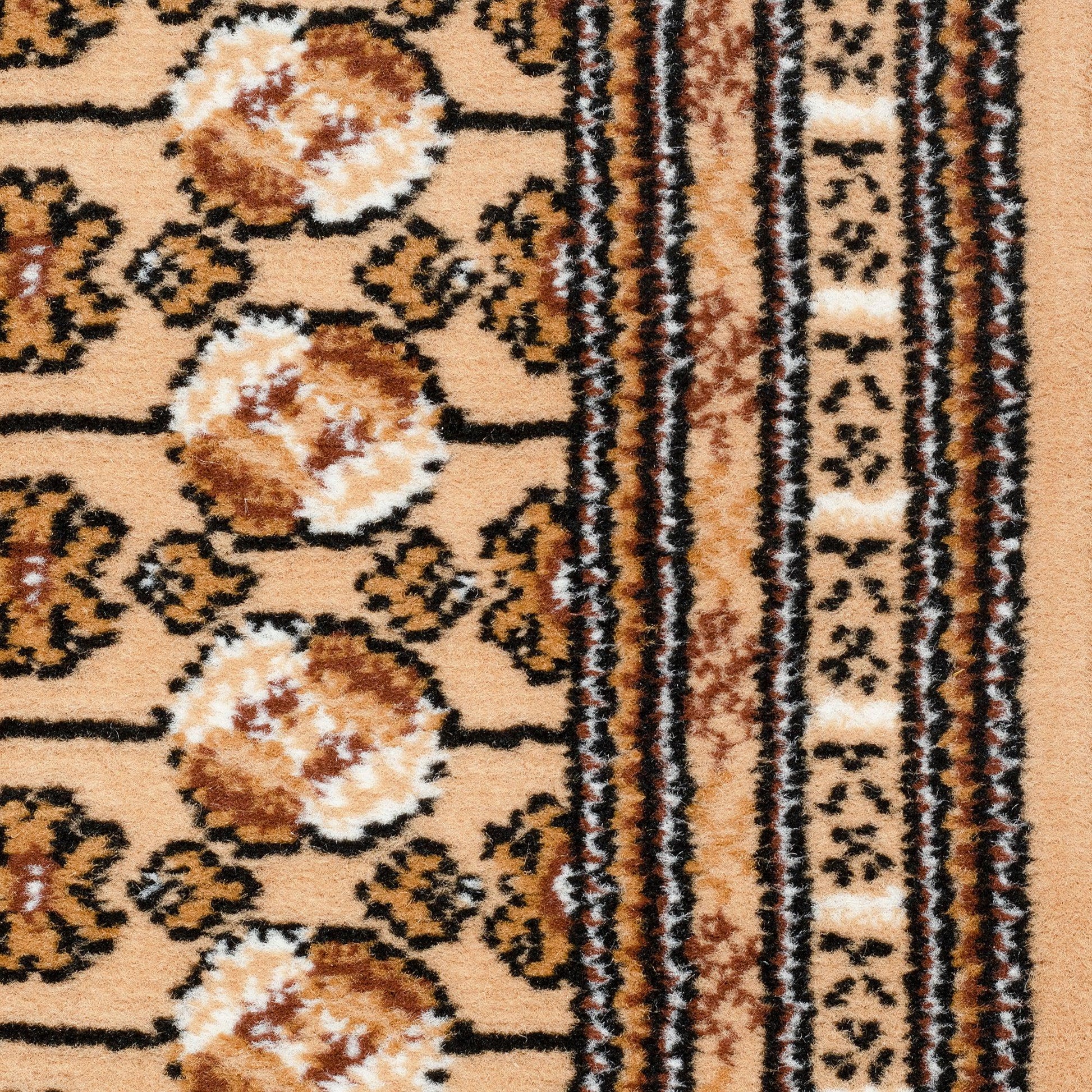 Beige Bokhara Hard Wearing Runner Mat - Texas Stair Runner Rug Masters