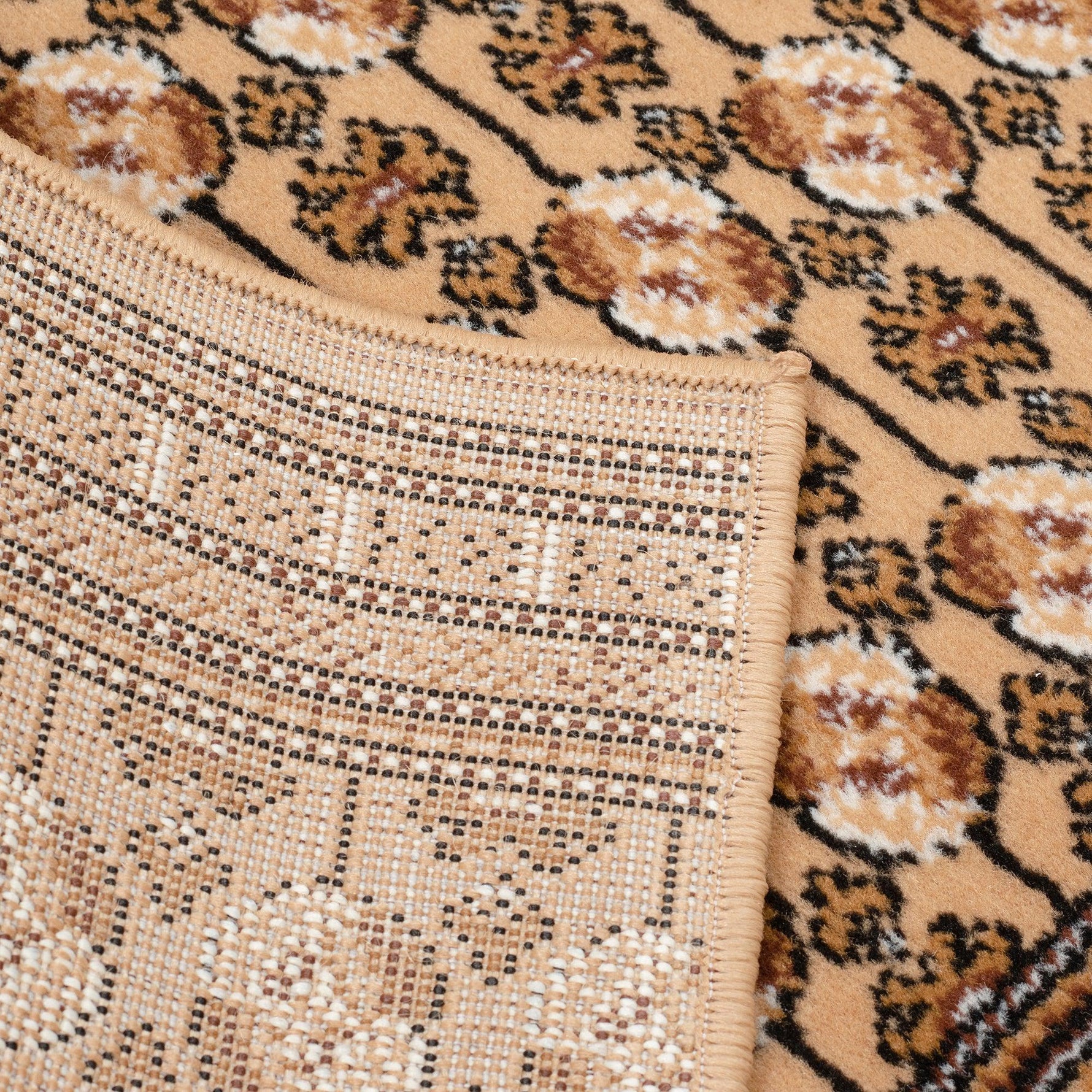 Beige Bokhara Hard Wearing Runner Mat - Texas - Bargainia.com - 