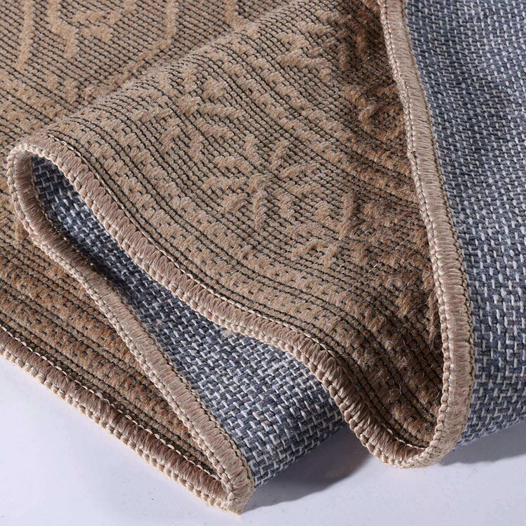 Beige Jute Looking Washable Rugs - Bargainia.com - 5060827256528 - JUT004001