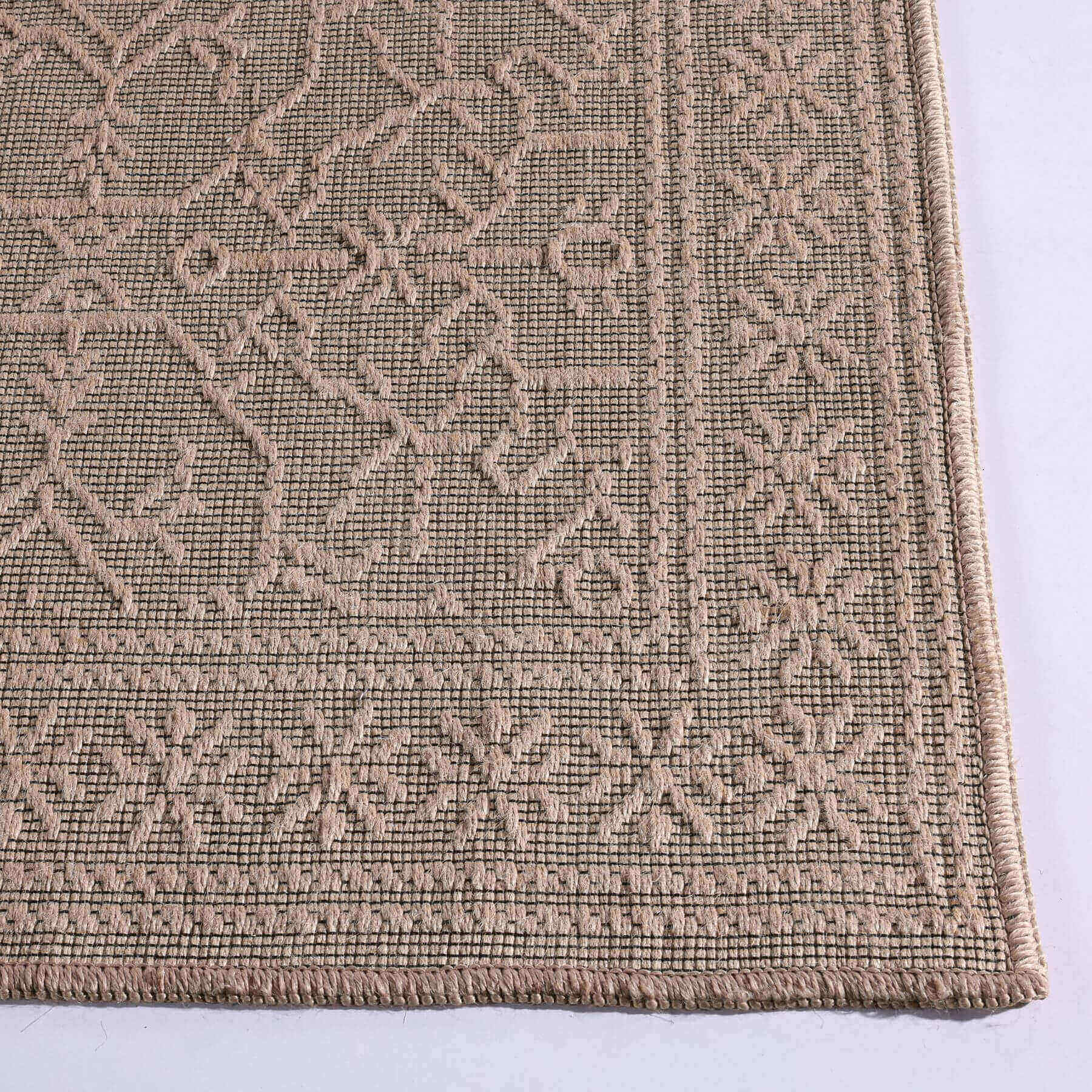 Beige Jute Looking Washable Rugs - Bargainia.com - 5060827256528 - JUT004001