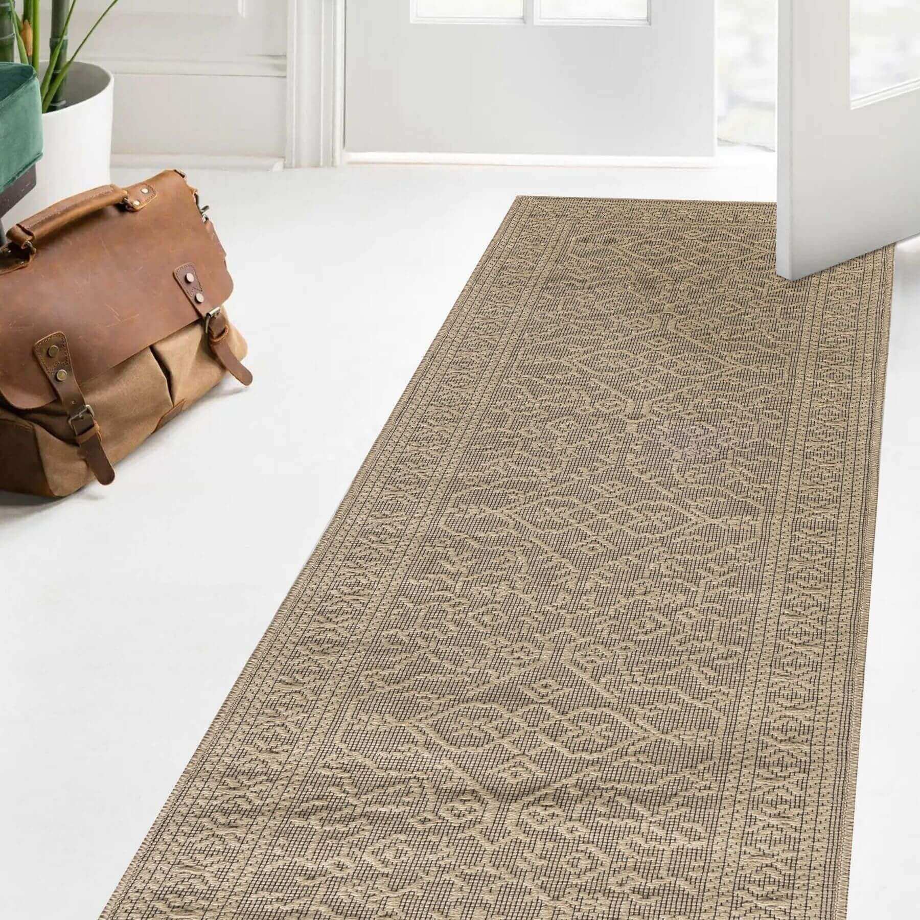 Beige Jute Looking Washable Rugs - Bargainia.com - 5060827256528 - JUT004001
