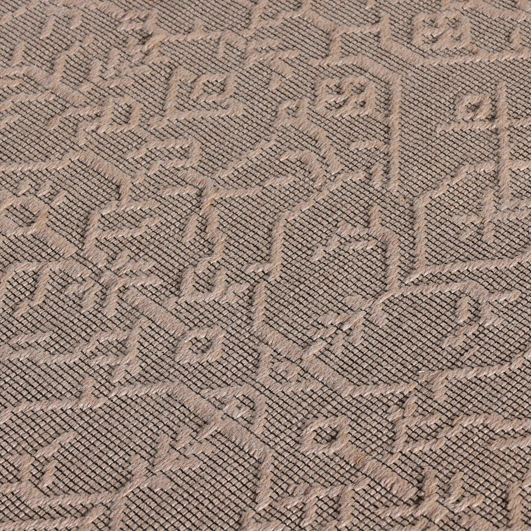 Beige Jute Looking Washable Rugs - Bargainia.com - 5060827256528 - JUT004001