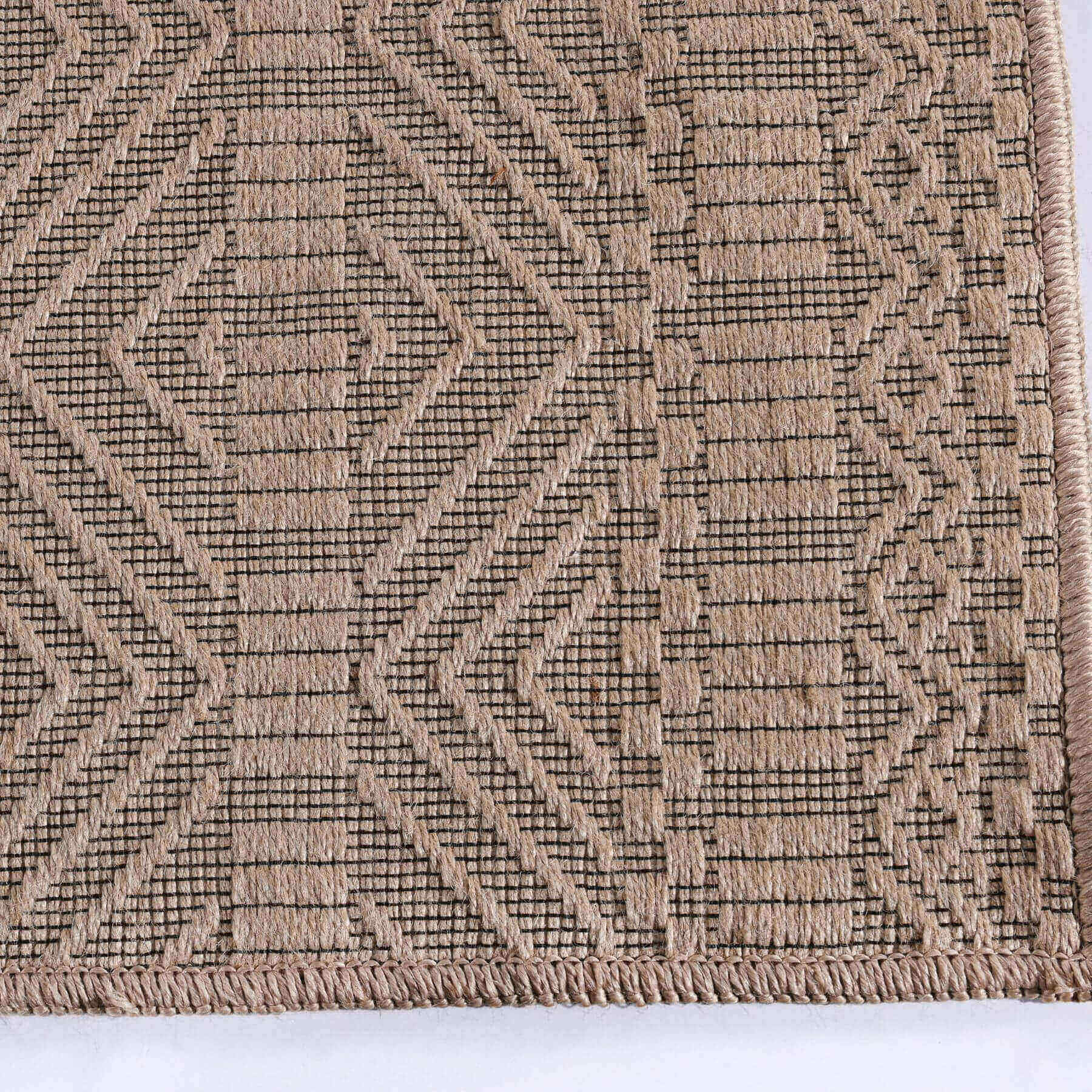 Beige Jute Looking Washable Rugs - Bargainia.com - 5060827256528 - JUT004001