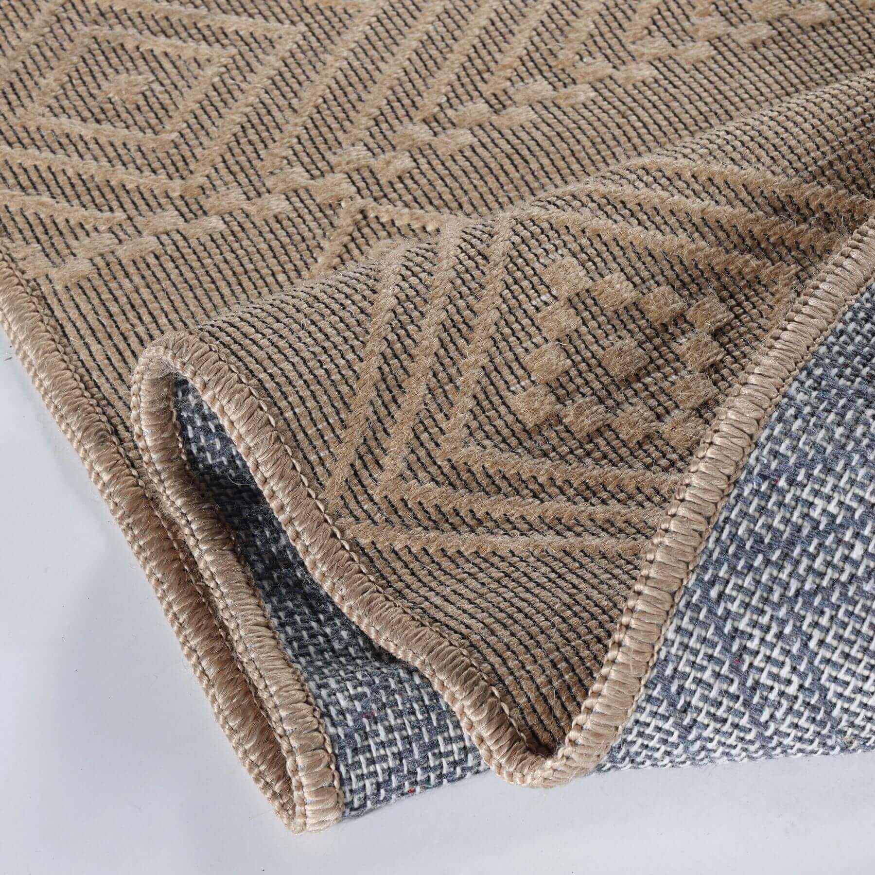 Beige Jute Looking Washable Rugs - Bargainia.com - 5060827256528 - JUT004001