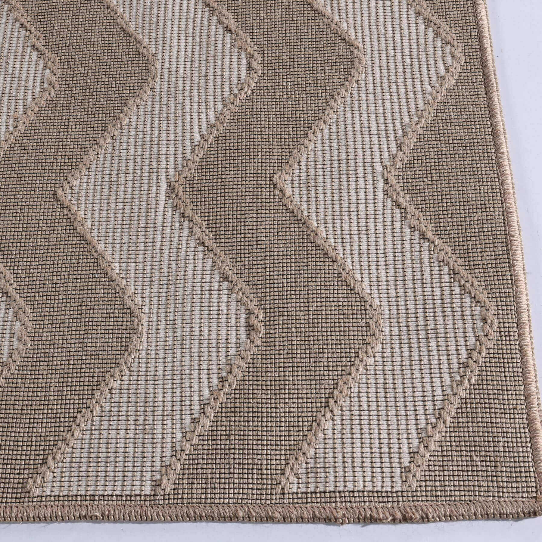 Beige Jute Looking Washable Rugs - Bargainia.com - 5060827256696 - JUT004002