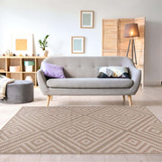 Beige Jute Looking Washable Rugs - Bargainia.com - 5060827256788 - JUT003005