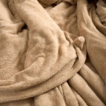 Beige Teddy Fleece Duvet & Two Pillow Covers Set Super Soft - Hibernate Cosy Collection - Bargainia.com - 