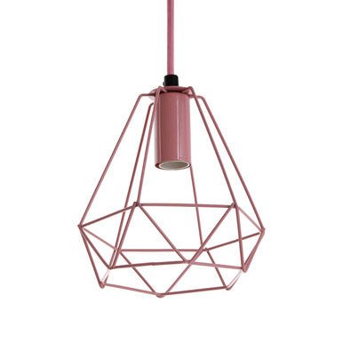 Beli Pink Metal Wire Pendant Light - Bargainia.com - 5018705371467