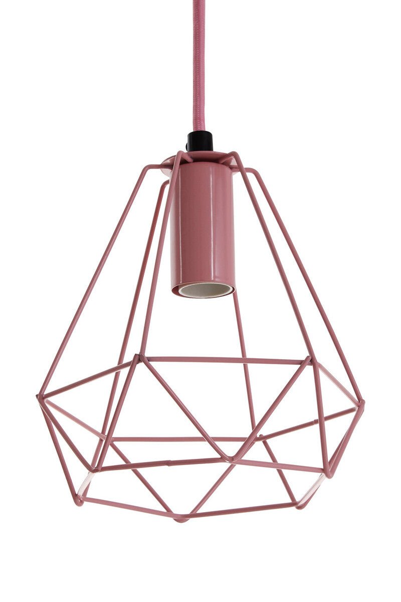 Beli Pink Metal Wire Pendant Light - Bargainia.com - 5018705371467