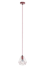 Beli Pink Metal Wire Pendant Light - Bargainia.com - 5018705371467