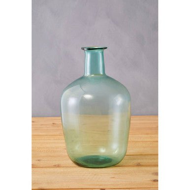 Bexley Blue Small Bottle Neck Recycled Glass Vase - Bargainia.com - 5018705943244
